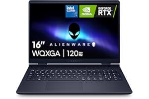 Alienware 16 Aurora Gaming Laptop AC16250-16" WQXGA 120Hz Display, Intel Core 7-240H Processor, 16GB DDR5 RAM, 1TB SSD, NVIDIA GeForce RTX 5050 8GB Graphics, Windows 11 Home, Onsite Service - Blue