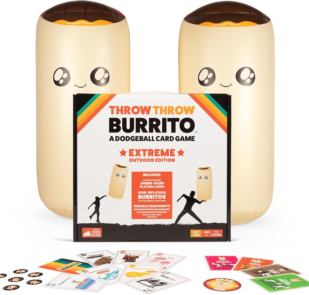 Exploding Kittens Throw Throw Burrito Extreme Outdoor Edition - 2-6 Players