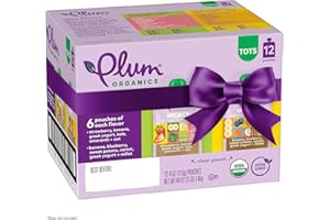 Plum Organics Mighty 4 Organic Toddler Food - Variety Pack - 4 oz Pouch (Pack of 12) - Organic Fruit and Vegetable Toddler Food Pouch