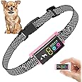 LOSLAI Anti-Bark Collar for Small Dogs, No Shock Bark Collar with Beep & Vibration, 1-5 Sensitivities Adjustable, Rechargeable Barking Collar, IP67 Waterproof - Humane Bark Collars, Rose Pink