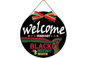IRCOR Black History Month Decorations Outdoor Black History Month Door Decorations Sign for Front Door