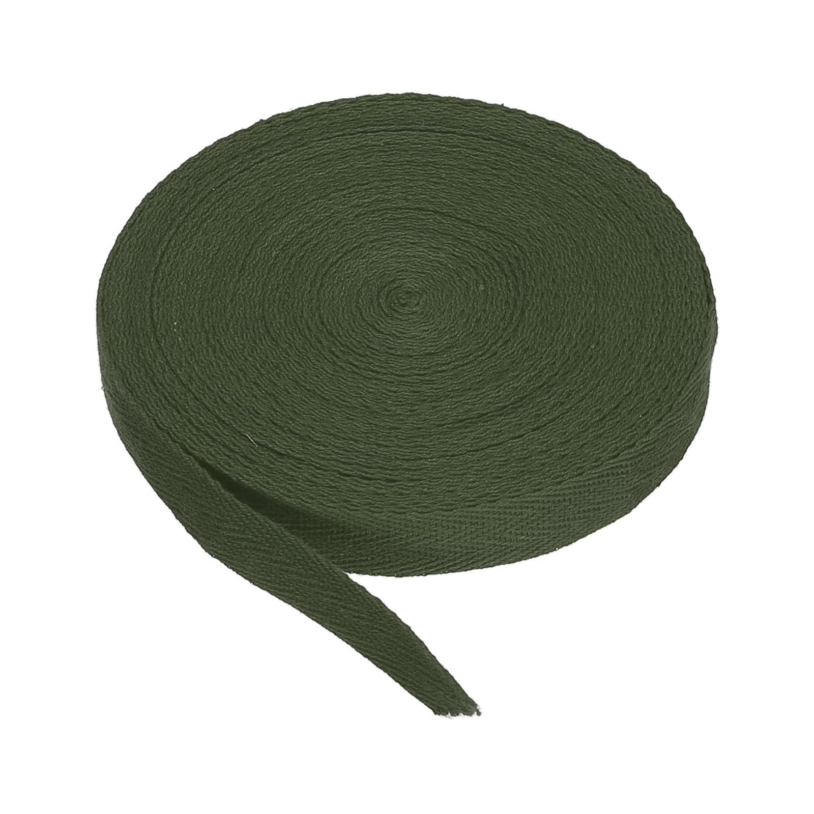 PATIKIL Cotton Twill Tape 15mm(5/8") 9m(10 Yards) Cotton Ribbon Bias Binding Tape Herringbone Webbing Trim for Sewing Gift Wrapping Craft DIY Army Green โ image 1