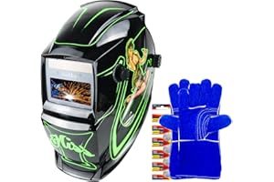 JustHot Welding Helmet Auto Darkening Welding Hood Solar Powered True Color Welding Mask 4/9-13 Adjustable Shade for Tig Mig Arc Weld Plasma Cut Grinding (JH-GD18)