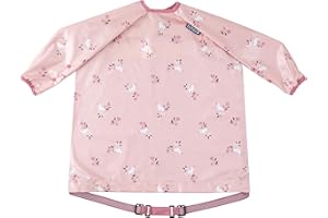 BIBaDO - Long Sleeve Baby Bibs - Babies & Toddlers 6-36 Months - Coverall Baby Led Weaning Bib - Easy Wipe, Soft & Waterproof