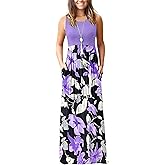 MOLERANI Women's Loose Plain Maxi Dresses Casual Long Dresses with Pockets