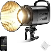 NEEWER CB60B 70W LED Video Light 2.4G/APP Control, Bi Color 2700-6500K 34000Lx CRI97+/12 Scenes/Bowens Mount COB Continuous O