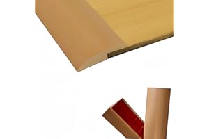 LLZHYA Floor Rubber Transition Strip Self Adhesive Carpet to Tile Transition Strip Edging Trim Strip for Threshold Transitions with a Height Less Than 5 mm/0.2in (Tawny Brown, 6.56FT)