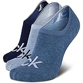 Calvin Klein Mens No Show Socks - 3 Pack Cotton Blend Stretch Soft Cushioned Athletic Casual Low Cut Socks for Men