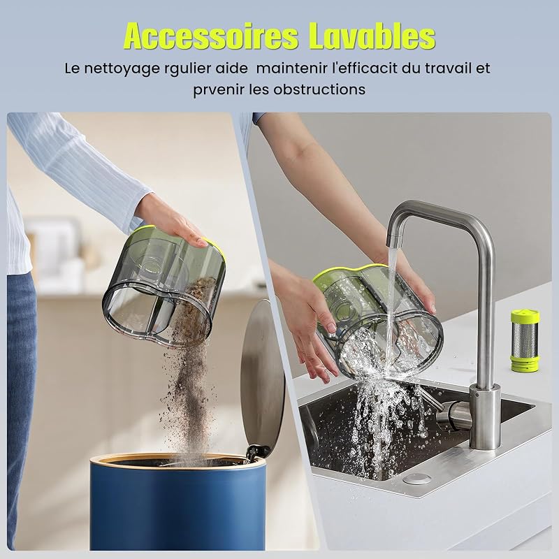 HYCHIKA Aspirateur Anti-Acariens 16 kPa, Lumière UV-C, Chauffage à 60 °C