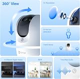 EZVIZ 3K WiFi Security Camera Indoor 2 Pack 350° Pan 85° Tilt Color Night Vision view 2