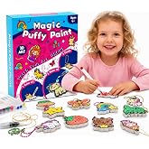 SJHSJH Aqua Puffs 3D Art Kit for Kids, Mess-Free Paint by Number Crafts with Princesses &amp; Unicorns, DIY Color &amp; Inflate Activity Set, Creative Travel Toy &amp; Gift for Girls &amp; Boys Ages 4-10
