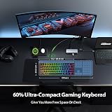 RK ROYAL KLUDGE RK61 Wired 60% Mechanical Keyboard Red Switch RGB Backlit view 5