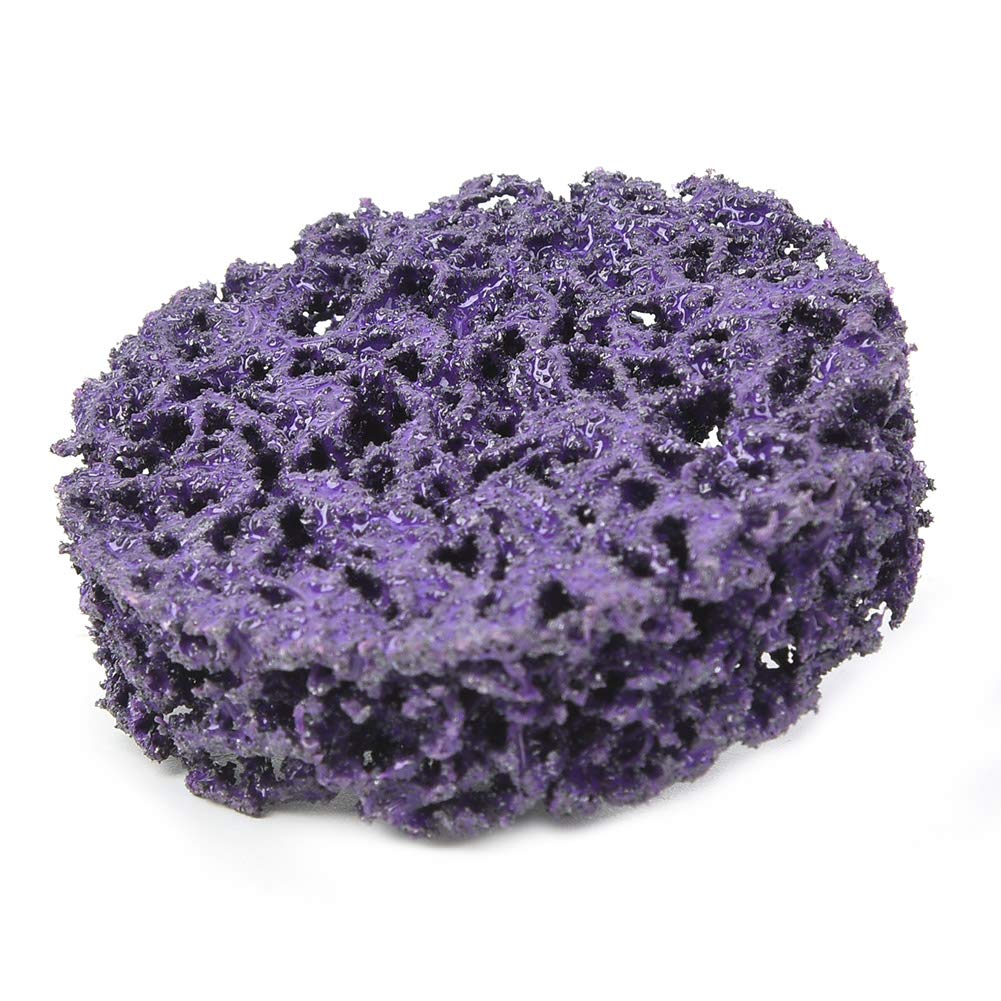 YWBL-WH 5Pcs Poly Strip Disc 2inch,50mm Rust Paint Remover Roll Lock Grinding Wheel (Purple)