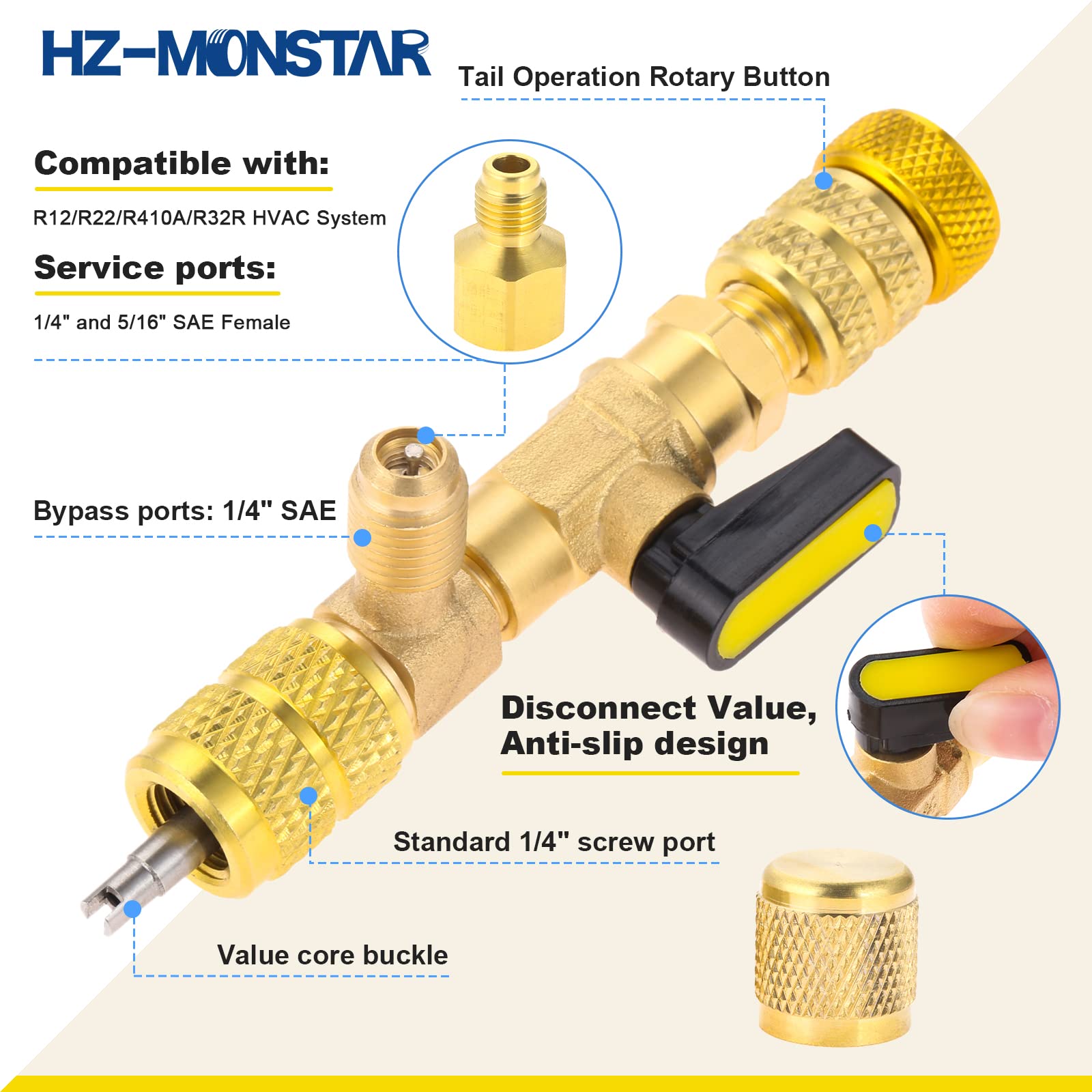 Professional Dual Size 1/4" & 5/16" SAE Valve Core Remover