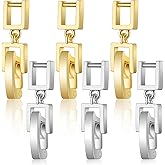 6Pcs Foldover Extension Jewelry Clasp Set, Necklace Bracelet Extender for Women Practical Accessory Clasp Set for Jewelry Making, Anklet Bands, Watch Band and DIY Homemade Crafts (Gold/Platinum)