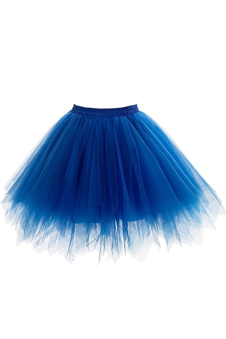 Damen Tutu Tüllrock Kurz Petticoat Unterrock Ballett Rock Tüll Reifrock in 12 Farben