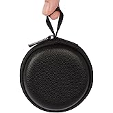 Ginsco Mini-Portable Hard Shell Earbuds Case for Apple EarPods Headphones USB-C Wired Ear Buds/Samsung Galaxy Wired Earbuds, Travel Case for Earphones Earplugs (1, Black-Lichee)