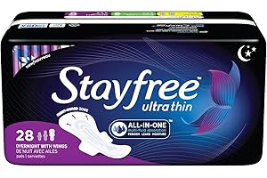 Stayfree Ultra Thin 28 Count Overnight With Wings (2 Pack)