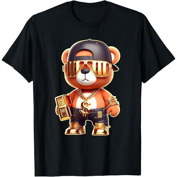 Amazon.com: stylish bear with golden chains T-Shirt