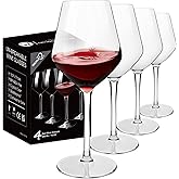 MICHLEY Unbreakable Stemmed Wine Glass 100% Tritan Plastic Dishwasher available Glassware 15 oz, Set of 4