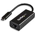 StarTech.com USB-C to Gigabit Ethernet Adapter, Thunderbolt 3 /4 Compatible, RJ45 LAN Network Converter, Windows & Mac