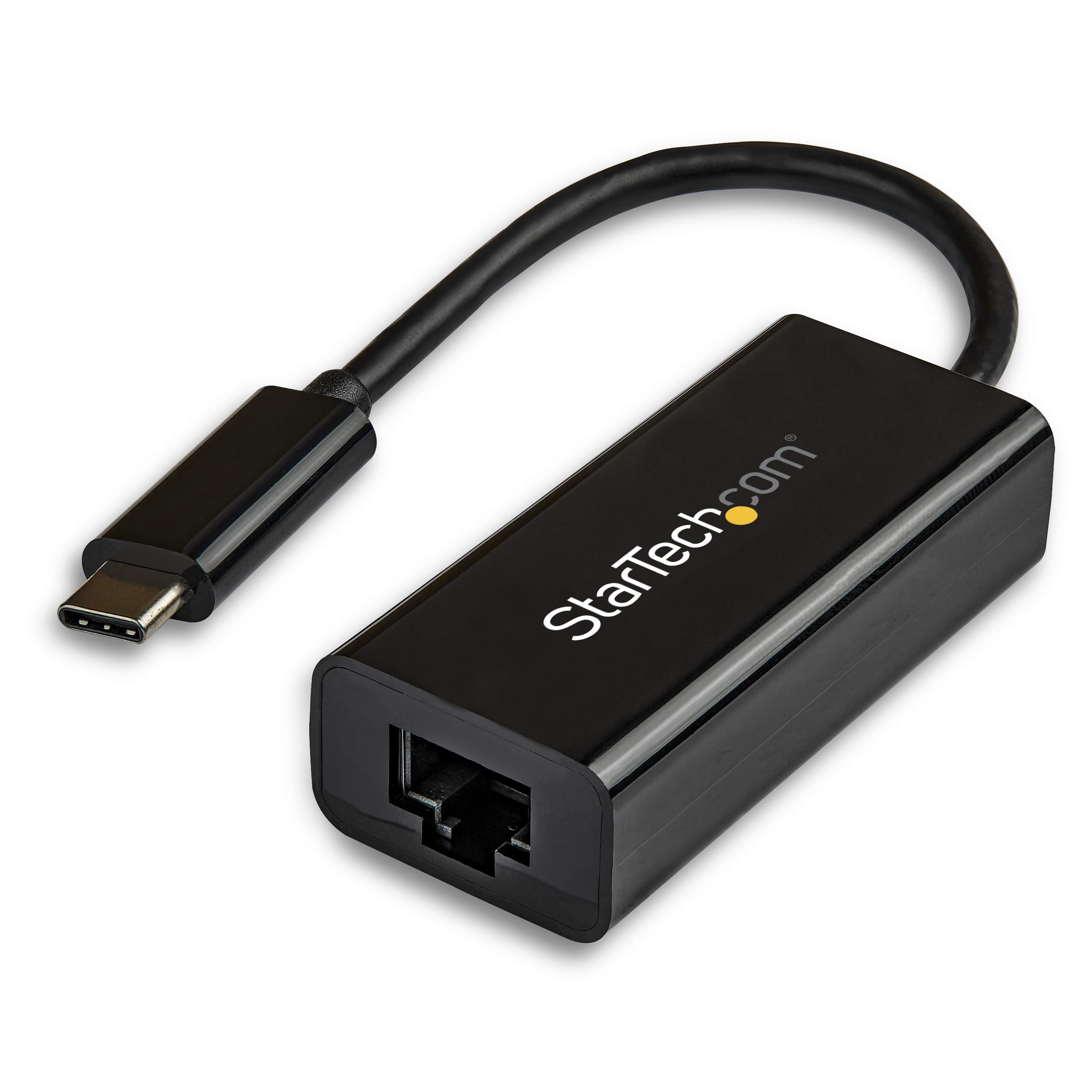 StarTech.com USB-C to Gigabit Ethernet Adapter - Black - Thunderbolt 3 Compatible - Windows & Mac - RJ45 LAN Network Converter (US1GC30B) — image 1
