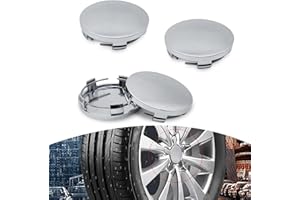 Arwrilt 4 Pack Car Wheel Center Hub Caps, ABS Rust-Proof Center Caps for Rims, Vehicle Rim Hub Caps Accessories, 2.36" OD 2.2" ID Tight Fitting Snap-on Wheel Hub Modified Dustproof Cover (Silver)
