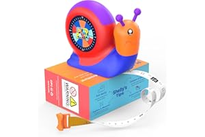 PLAYPARTY 8ft Tape Measure for Kids, STEM Educational Tool with Level, Protractor and Eraser, Retractable Snail Shaped Measuring Tapes, Child-Safe Stocking Stuffers Gift for Boys & Girls 3+, Blue
