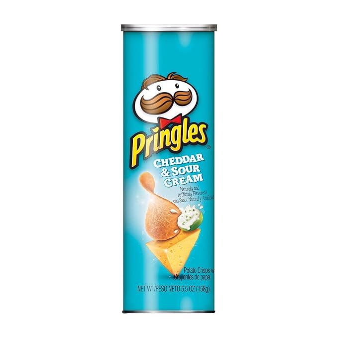 Pringles Potato Crisps, Cheddar & Sour Cream 158g (5.5oz) Amazon.in