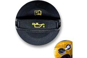 icykale 1 PC Car Fuel Cap, OEM 06K103485A Engine Oil Filler Cap Cover, Anti-corrosion and Wear-resistant One-piece Automotive Parts, Suitable for Volkswagen Audi Car Oil Cap (Black)