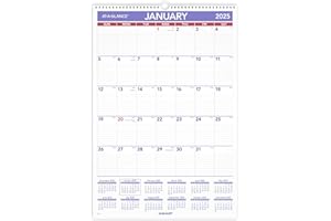 AT-A-GLANCE 2025 Wall Calendar, 15-1/2" x 22-3/4", Large (PM32825)