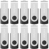 Enfain 10-Pack 16GB USB 3.0 Flash Drives (160GB Total) - 90MB/s Read, 25MB/s Write, with Labels & Gift Box for Home, Office, Bulk Storage