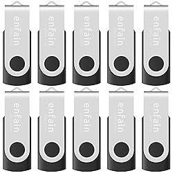 10-Pack Enfain 16GB USB 2.0 Swivel Flash