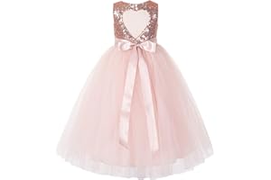ekidsbridal Heart Cutout Sequin Flower Girl Dress Recital Dress Ceremonial Gown 172seq