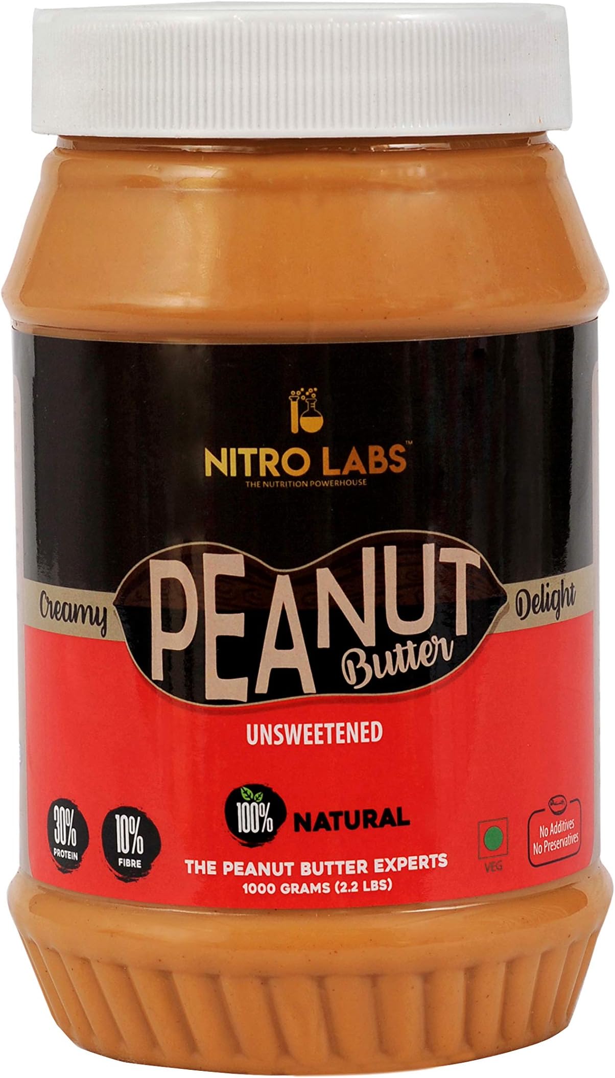 Nitro Labs Gluten Free Peanut Butter, 1 Kg