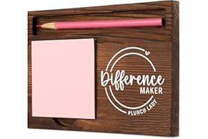 SOSREBEDR Lunch Lady Self-Stick Note Pad Holder Gift for Thoughtful School Cafeteria Workers Food Service Staff, Durable and Stylish Kitchen Desk Organizer, Work Desk Retro Note Pad Holder SDZ297