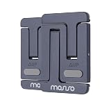 MOSISO Mini Portable Laptop Stand for Desk, Adjustable Aluminum Alloy Mini Computer Stand, Ergonomic Foldable Keyboard Riser Kickstand for Collaborative Work, Compatible with All Laptops, Slate Gray