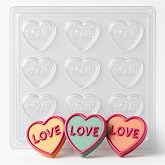 CANDISLE Love Heart Retro Chocolate Candy Mold