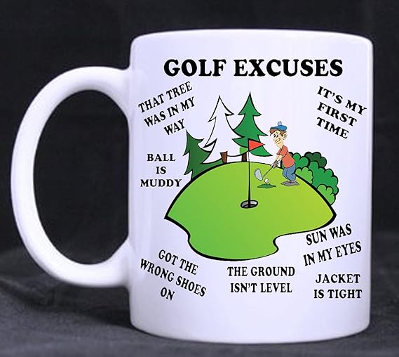 Golf Excuses, Funny Novelty 11oz Tea Amazon.co.uk Electronics