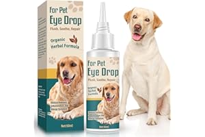 iFuntecky Dog Eye Drops, Gentle Eye Wash Drops for Dogs & Cats, Dog Eye Infection Treatment for Pink Eye, Dry Eye, Cataracts, Tear Stain, & Allergy Relief, Safe and Effective