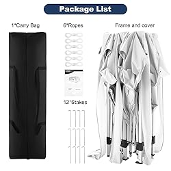 TOOLUCK 10x20 Pop Up Canopy Tent Waterproof Outdoor