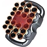 HYUVCX 24 Head Massage Gun Set, Massage Gun Deep Tissue Portable with 9 Modes 99 Intensities, Massager for Legs, Neck, Waist, Back, Body Muscles Pain Relief (Gray)