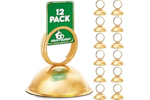 Gray Bunny Place Card Holder, 12 pack, Gold, Table Cardholder Tabletop Menu Holder Harp-Clip Number Holder Recipe Holder Reserved Card Holder, For Restaurants, Weddings, Banquets