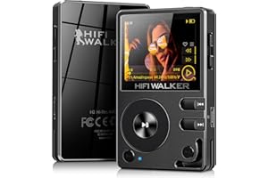 HIFI WALKER H2-128GB MP3 Player Bluetooth 5.2 Hi Res Music Player Flac Digital DSD Lossless Audio Player High Resolution Portable DAP Player, Two-Way Bluetooth, 512GB SD Card+Expandable Memory