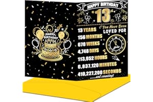 13th Birthday Card, Happy Birthday Decorations for Girl Boy, Best 13 Year Old Birthday Gifts for Daughter Son, Unique Creativ