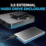 SABRENT EC-UM30 SSD Enclosure Aluminium 2.5" SATA to USB UASP LED view 2