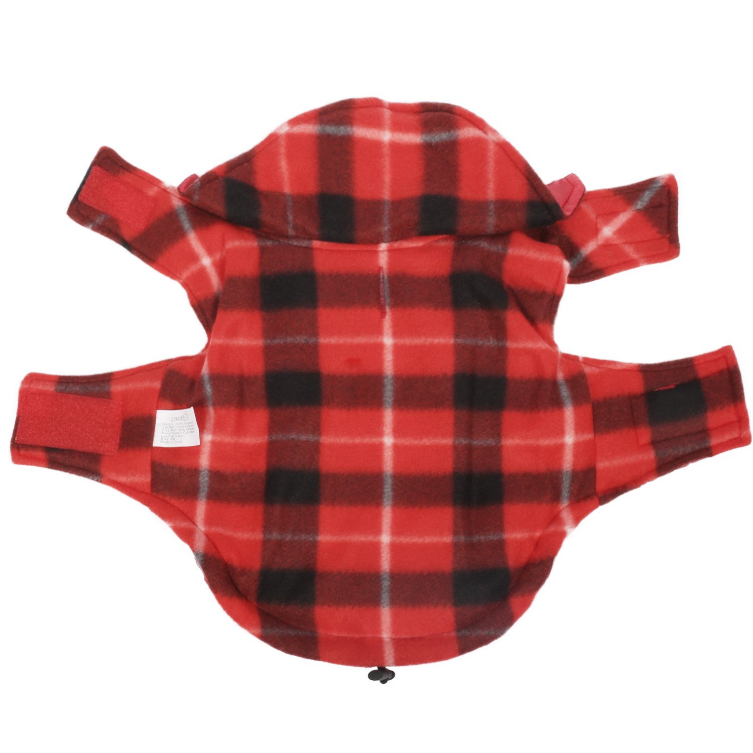 Pecute Dog Jacket Outdoor Winter Warm Pet Apparel with Strap Closure for Small Medium Dog Red Large