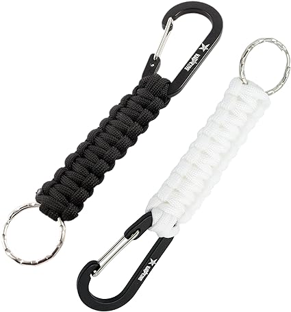 KADACTIVE Schlüsselanhänger Paracord Outdoor Camping mit Karabinerhaken 2 Stück