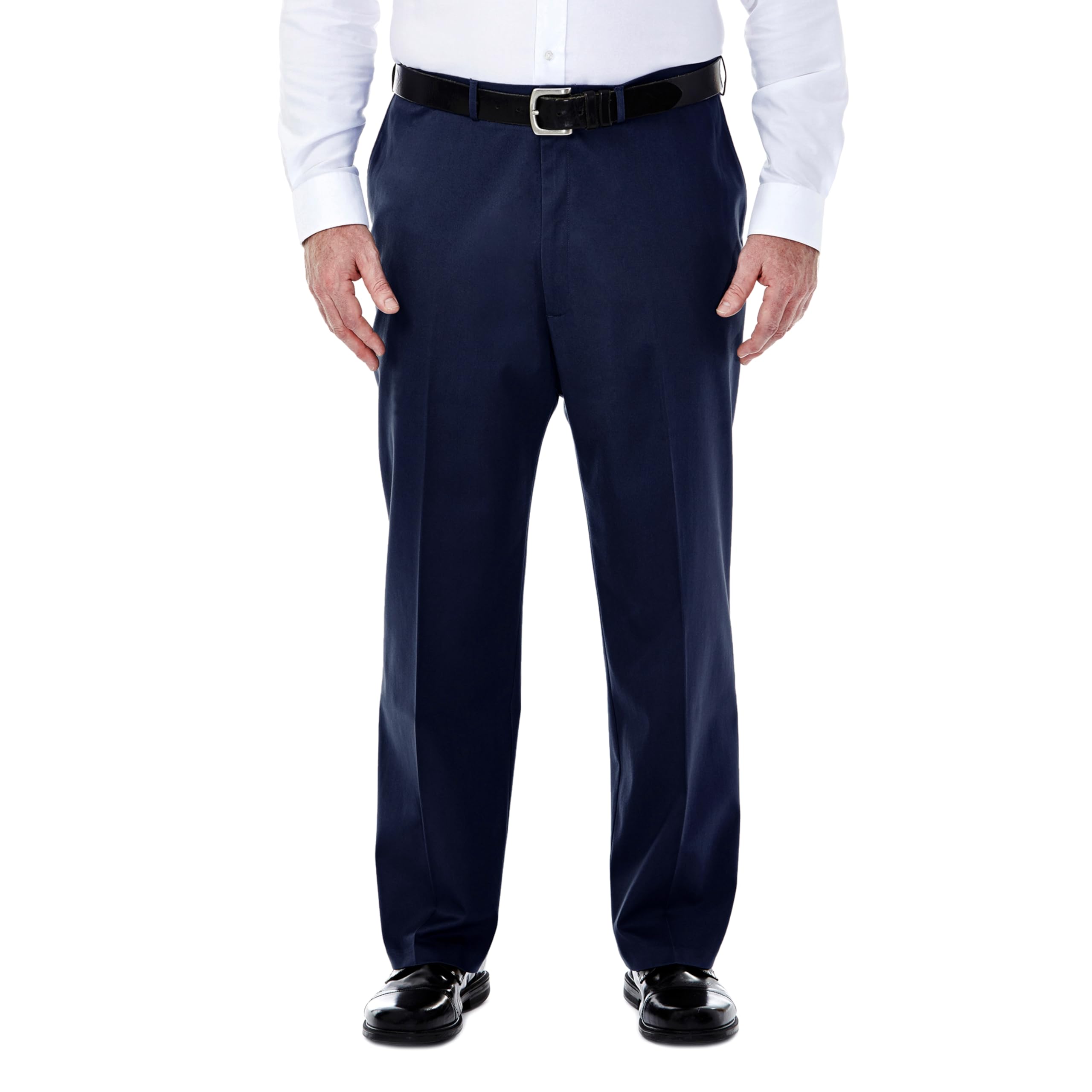 Haggar Mannen Premium No Iron Khaki Classic Fit Uitbreidbare Taille