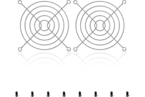 YIMATEECO Fan Grill 80mm CPU Case Metal Grills, 2 Pack Fan Finger Grill Protector Guard, Clear Airflow for 80x80mm F-an Prote